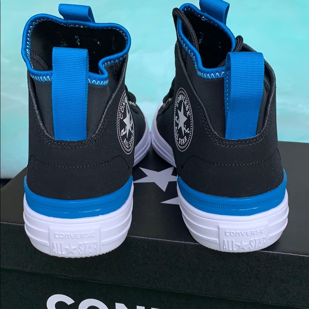 CONVERSE CTAS ULTRA MID BLACK/IMPERIAL BLUE/WHT MN - Picture 10 of 16